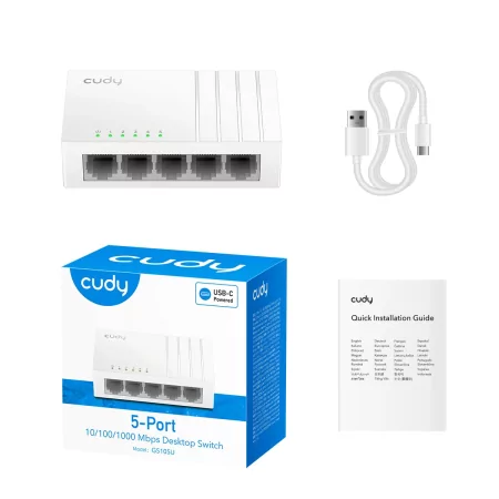 Kontrolsat - Gigabit Ethernet Switch Cudy 5 Ports - GS105U Kontrolsat - Gigabit Ethernet Switch Cudy 5 Ports - GS105U