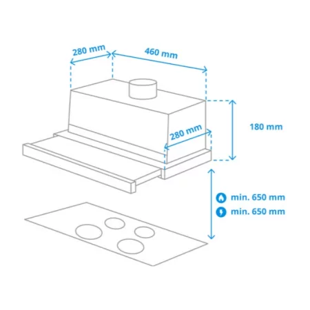 Kontrolsat - Exaustor Telescópico Samsung - (392 m³/h - Inox) - NK24M1030IS Kontrolsat - Exaustor Telescópico Samsung - (392 m³/h - Inox) - NK24M1030IS