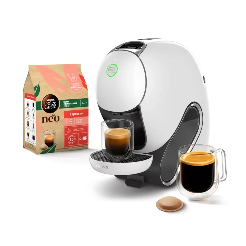 Kontrolsat - Máquina de Café Krups Neo Expert - Cápsulas Dolce Gusto Branca - KP830110