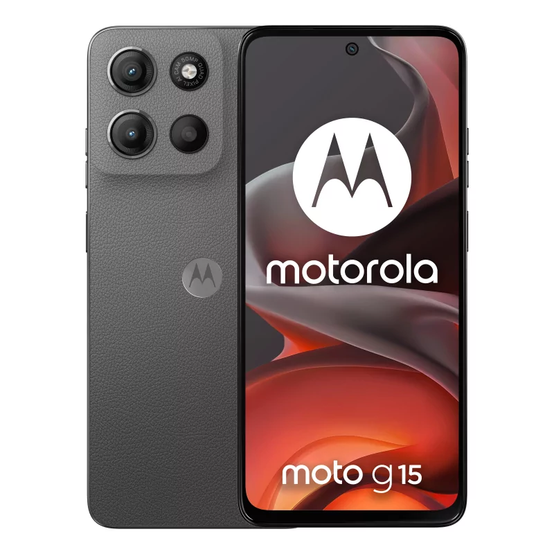 Kontrolsat - Smartphone Motorola - (6.72" - Dual SIM - 128GB/8GB - Cinza) - MOTO G15