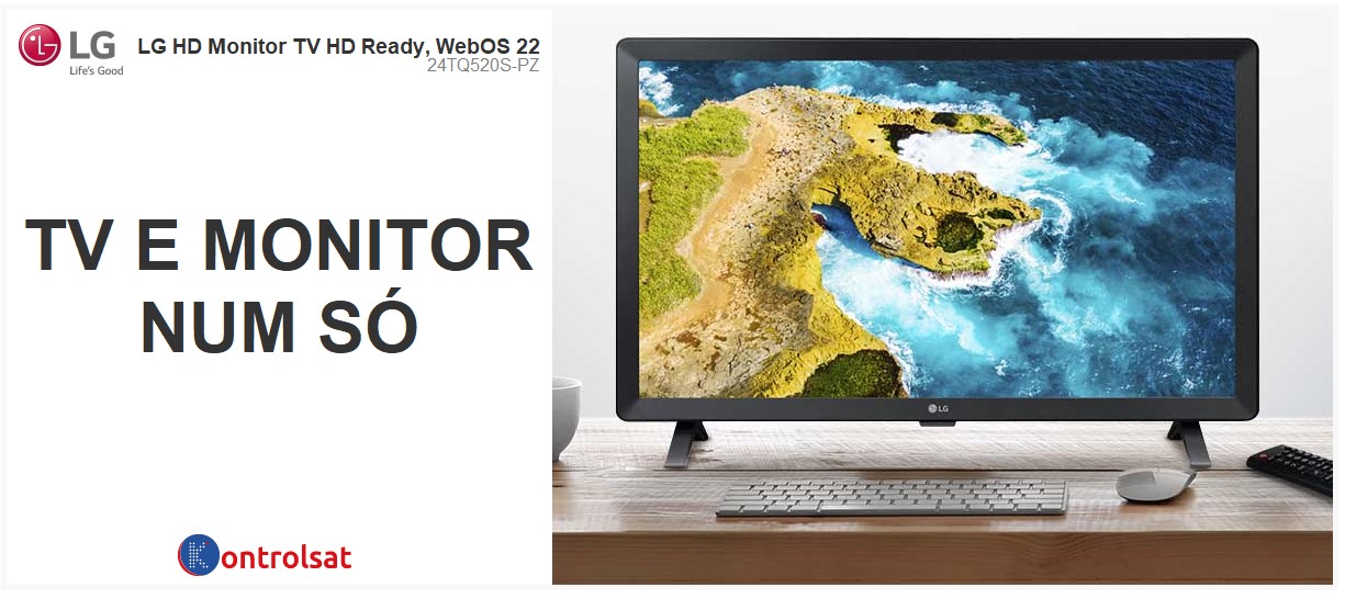 LG 24 Smart TV LED Monitor - 24-TQ-520-SPZ - Black - HD Ready