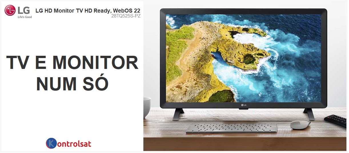 Monitor LG 28 Smart TV LED - 28TQ525S-PZ - Preto - HD Ready