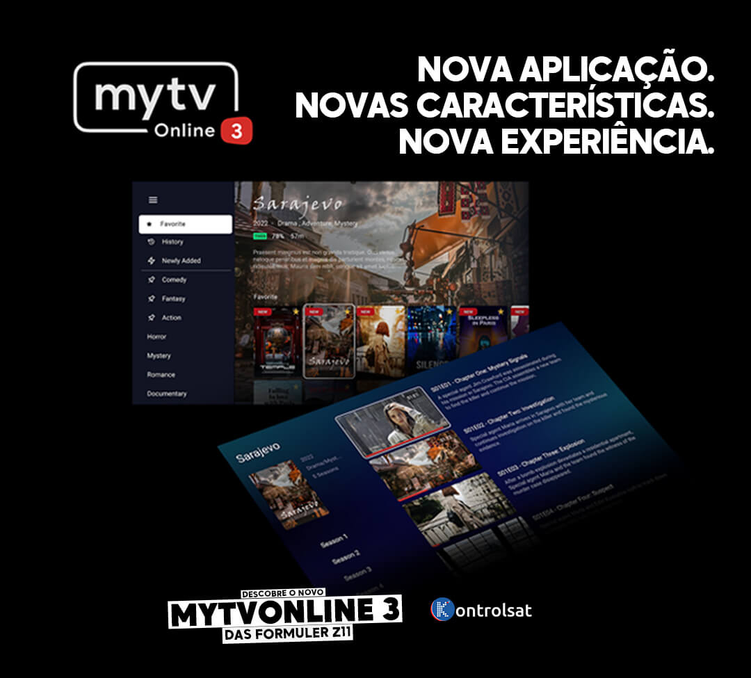 Descobre o Novo MYTVOnline 3 das Formuler Z11 - Kontrolsat - Kontrolsat