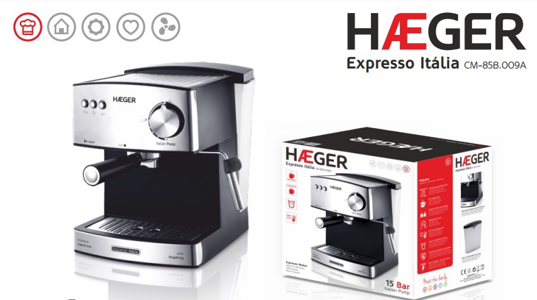 Máquina de café expresso HÆGER EXPRESSO ITÁLIA - 850 W - HAEGER